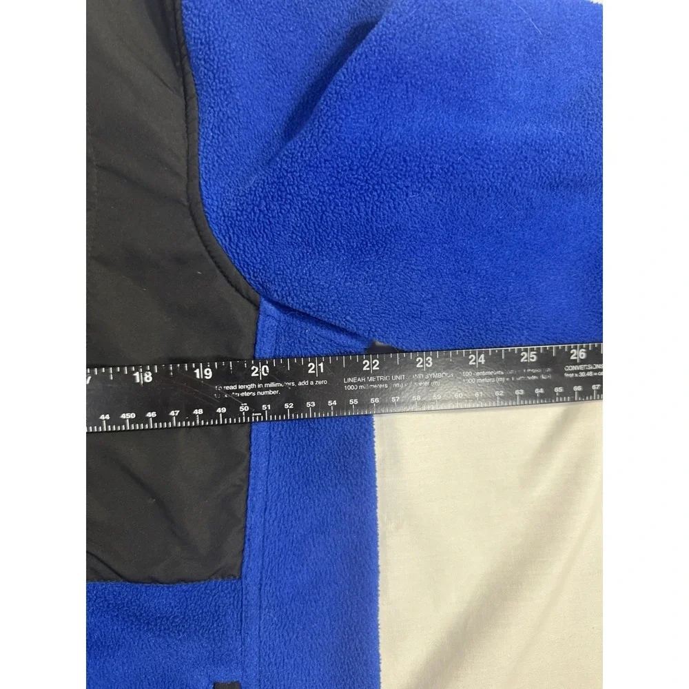 Polo Ralph Lauren Jacket Mens Medium Blue Black Fleece Full Zip Outdoor Coat‎
